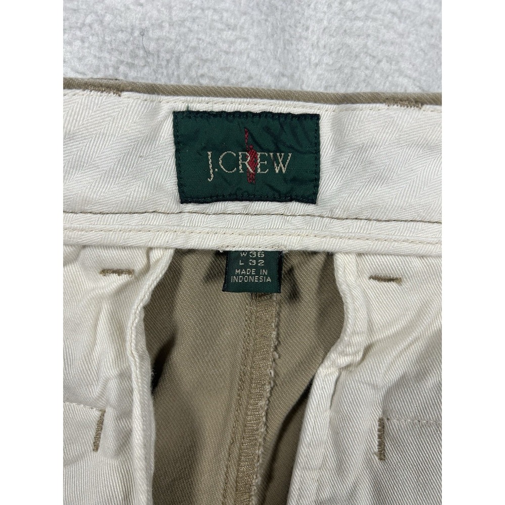 J Crew Oarsman Pants Mens 36x32 Khaki Classic Chino Cotton‎ Flat Front Casual - Picture 3 of 7